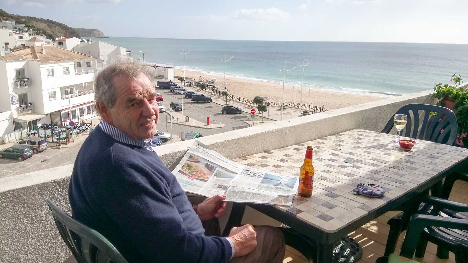 Relax with a beer on the main terrace